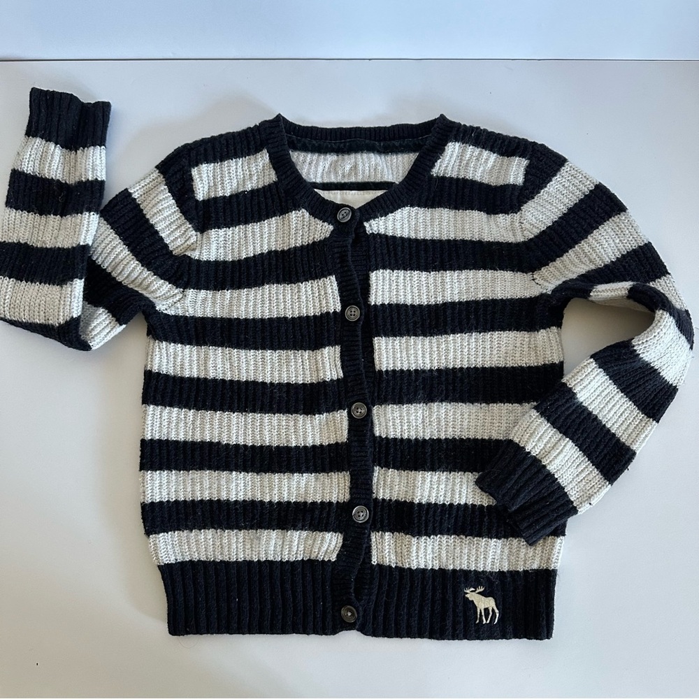 ABERCROMBIE | Kids Button Cardigan Striped Sweater - Size S